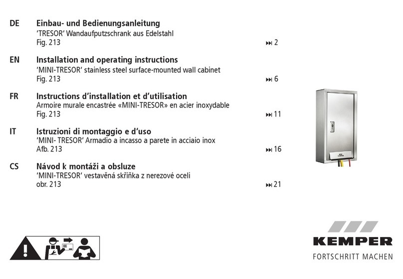 Kemper MINI-TRESOR Installation and operating instructions