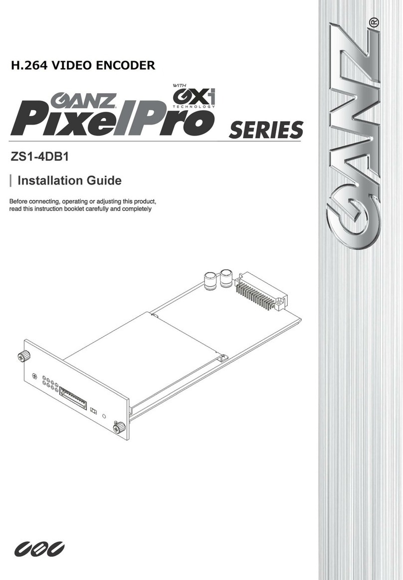 Ganz PixelPro GXi Series installation guide