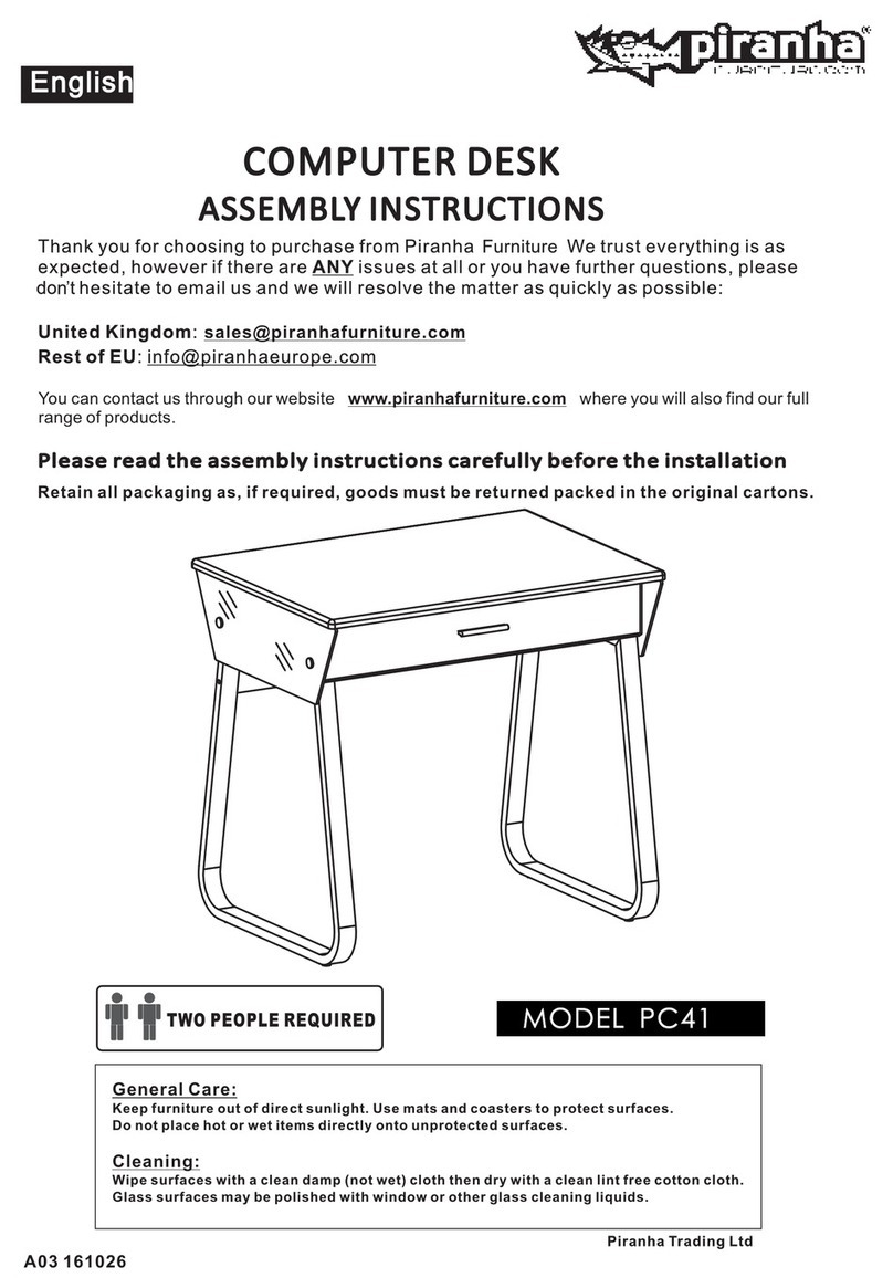 Piranha Furniture PC41 Assembly instruction