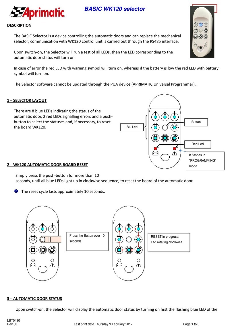 Aprimatic WK120 quick start guide