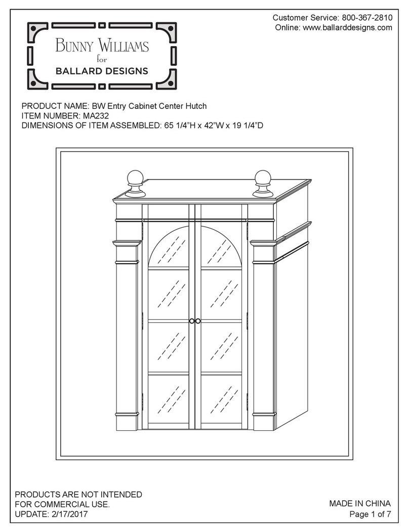 Ballard Designs BUNNY WILLIAMS MA232 manual