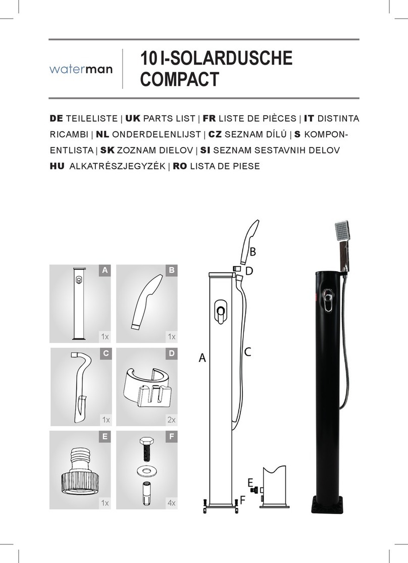 Waterman 10 l-SOLARDUSCHE COMPACT Assembly and operating instructions