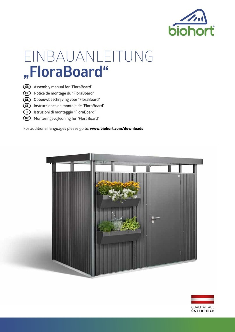 Biohort FloraBoard Assembly manual