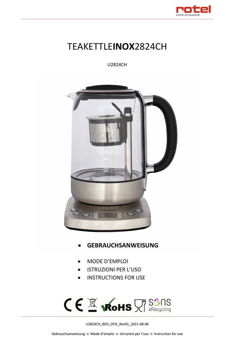 Rotel TEAKETTLEINOX2824CH User manual