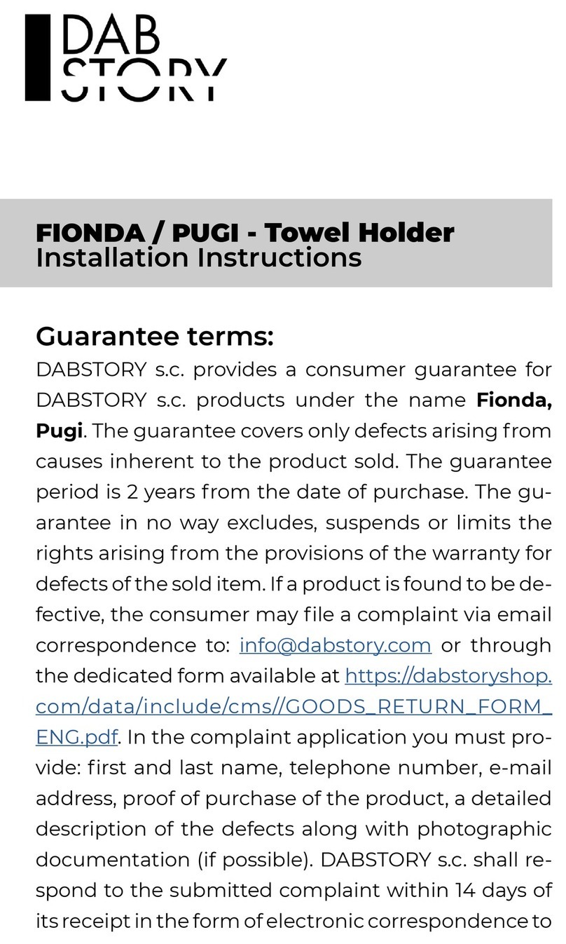 DABSTORY FIONDA installation instructions DABSTORY FIONDA installation instructions