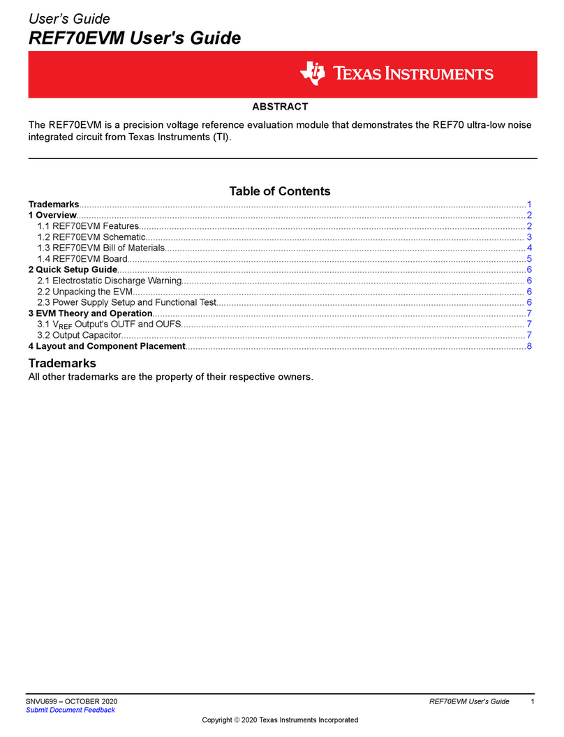 Texas Instruments REF70EVM User manual