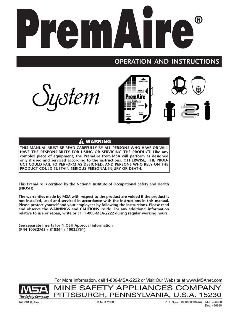 MSA PremAire System Operation and instructions