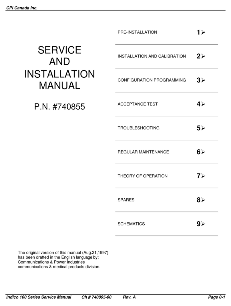 CPI INDICO 100 Series User manual