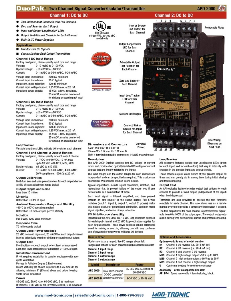Mod-tronic DupPak APD 2000 manual