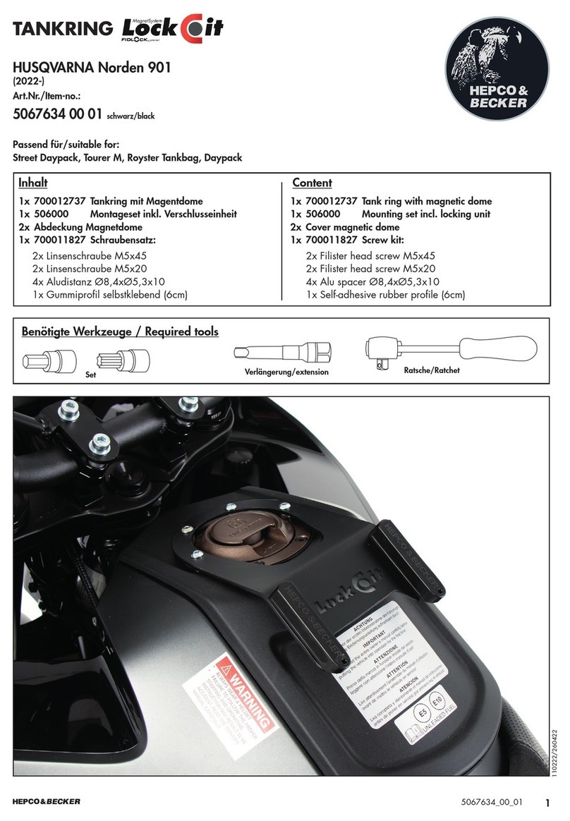 hepco & becker TANKRING Lock it 5067634 00 01 User manual