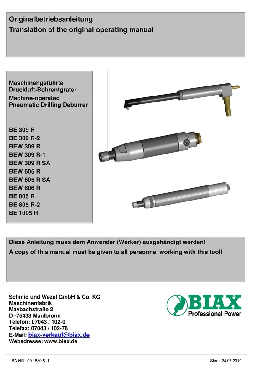 BIAX BE 309 R Translation of the original operating manual