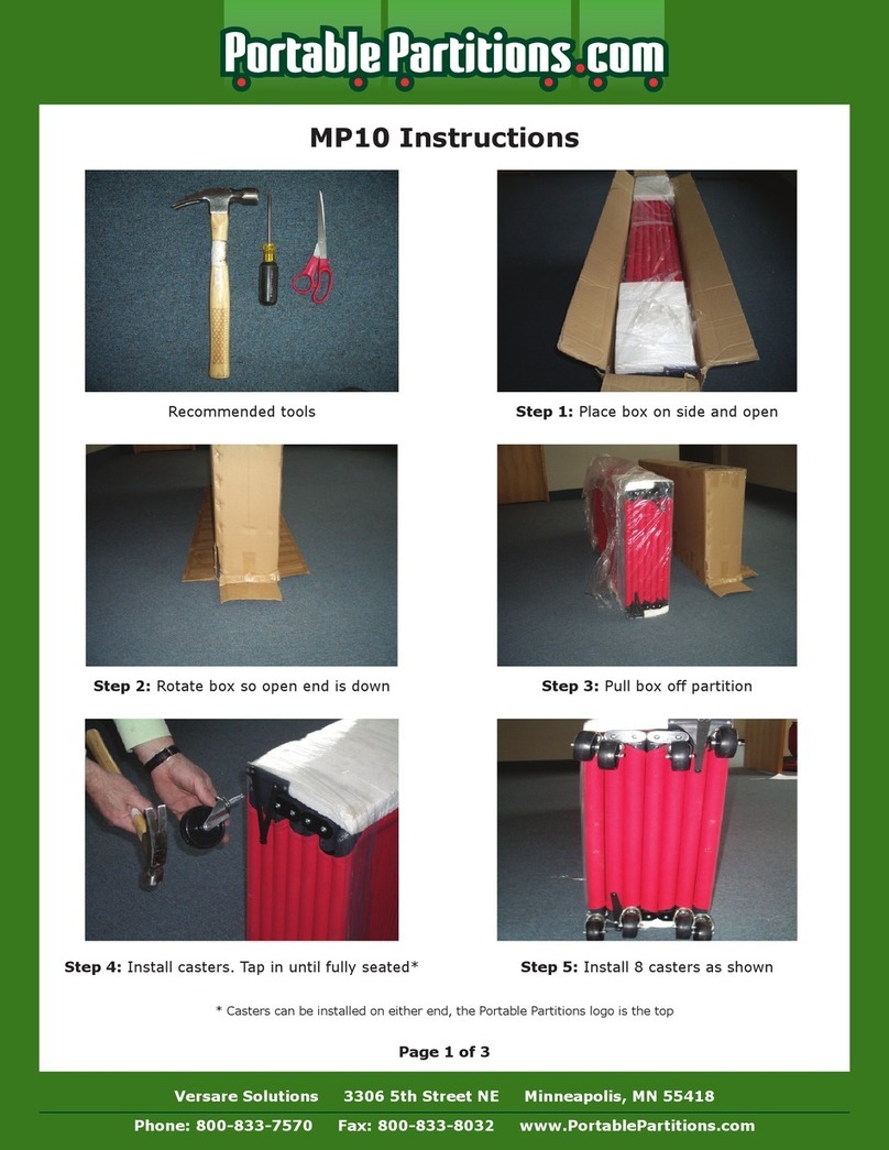 Portable Partitions MP10 instructions Portable Partitions MP10 instructions