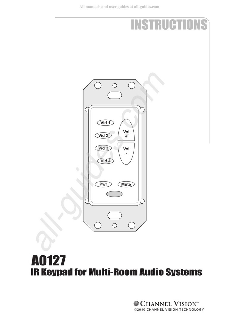 Channel Vision A0127 instructions Channel Vision A0127 instructions