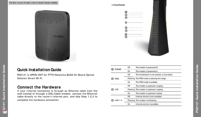 Kaon PG2141 Quick installation guide Kaon PG2141 Quick installation guide