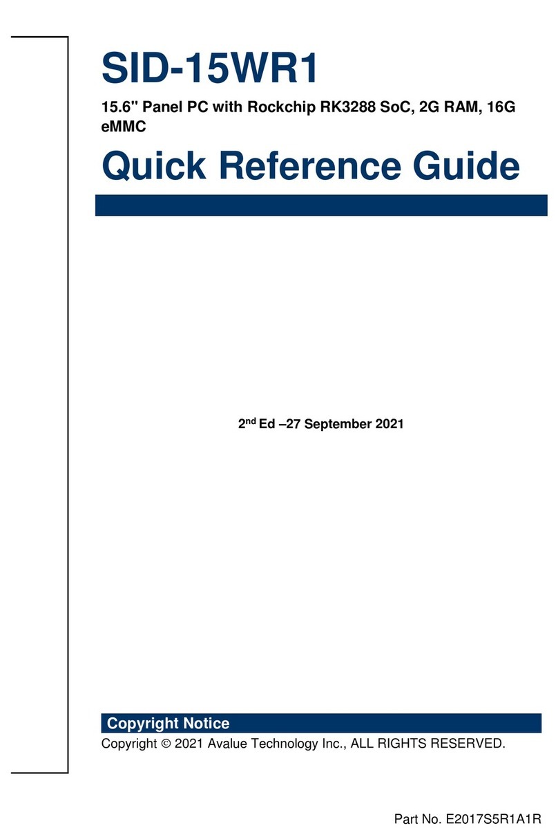 Avalue Technology SID-15WR1 User manual