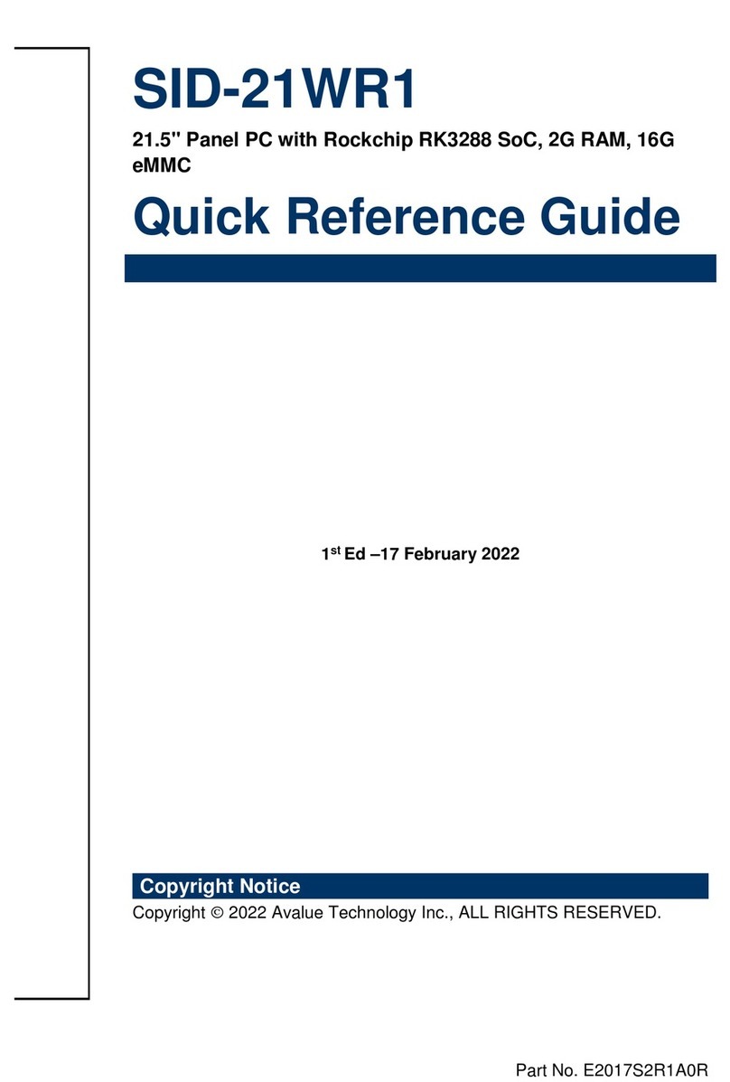 Avalue Technology SID-21WR1 User manual