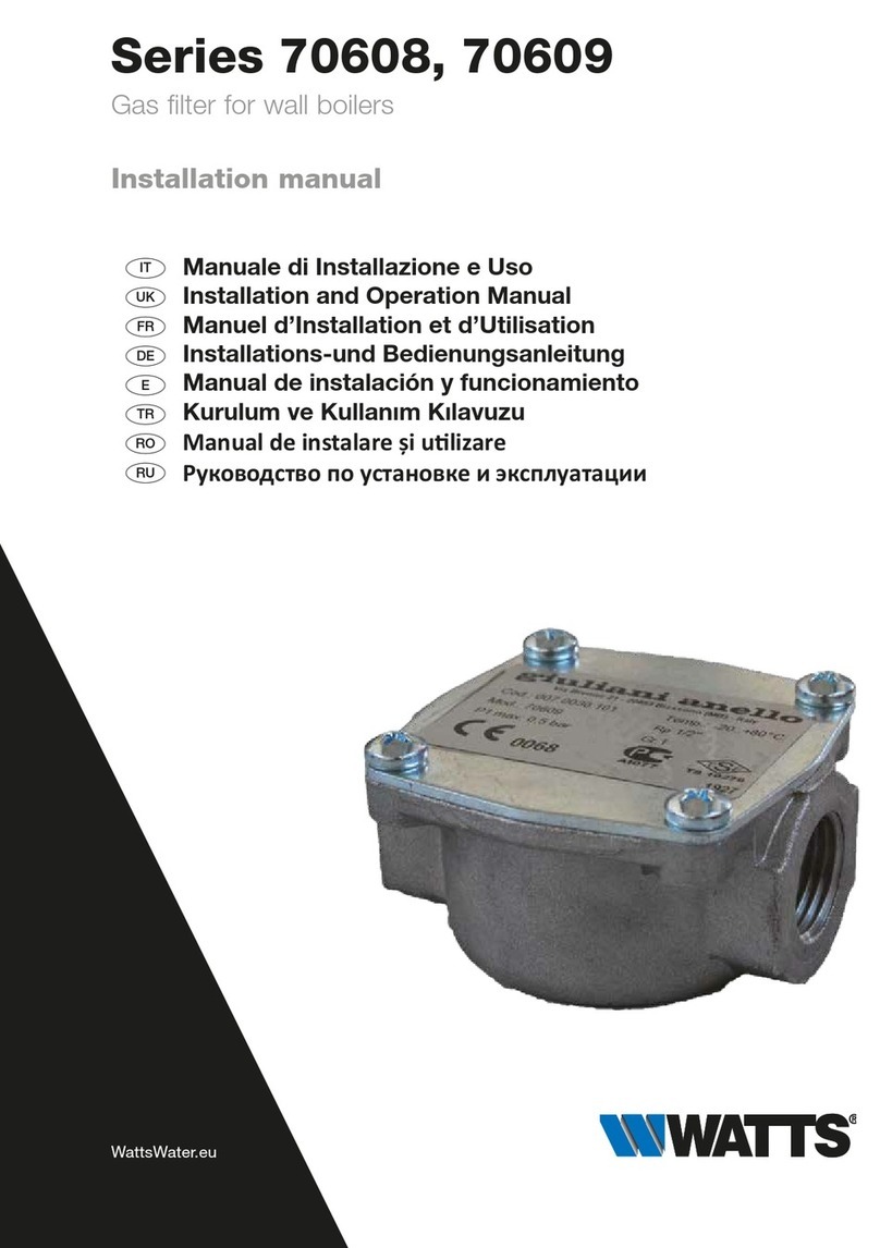 Watts 70608 Series User manual