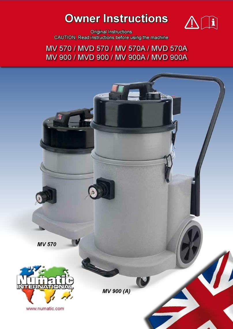 Numatic MV 570 User manual