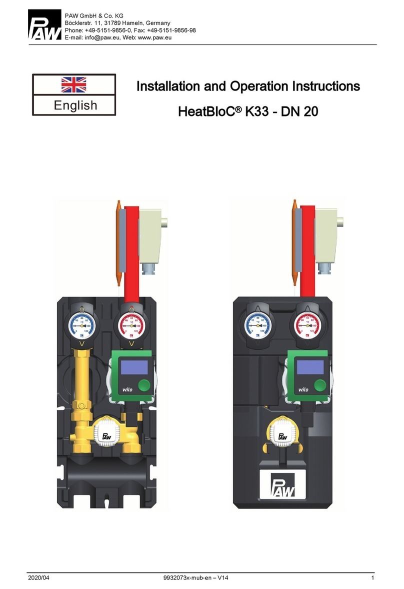 PAW HeatBloC K33 - DN 20 Owner's manual