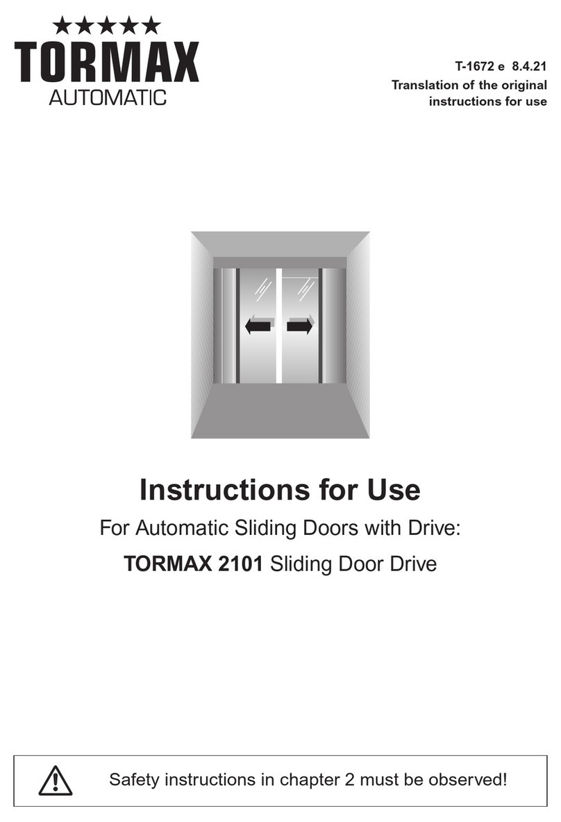 Tormax Automatic 2101 Instructions for use