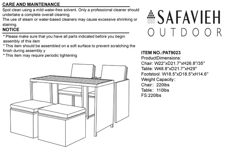 Safavieh Outdoor PAT9023 manual Safavieh Outdoor PAT9023 manual