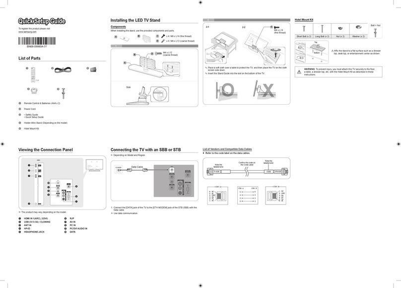 Samsung HG43AJ570 Quick setup guide