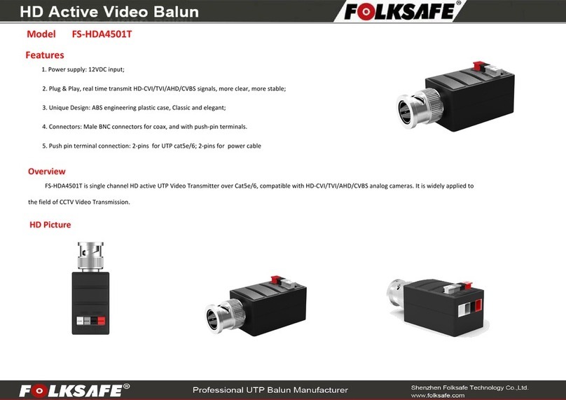 FOLKSAFE FS-HDA4501T manual