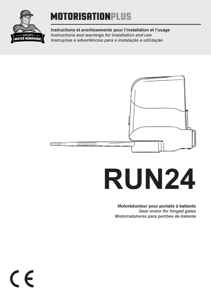 Motorisation+ RUN24 Instructions and warnings for installation and use Motorisation+ RUN24 Instructions and warnings for installation and use