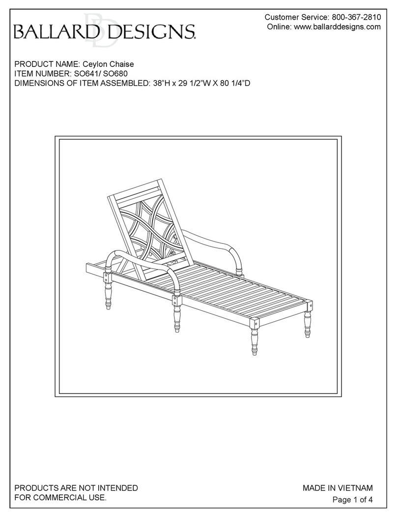 Ballard Designs SO641 Assembly instructions Ballard Designs SO641 Assembly instructions