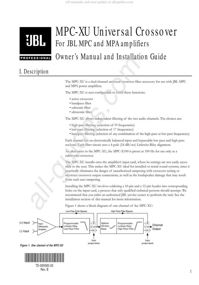 JBL MPC-XU Programming manual