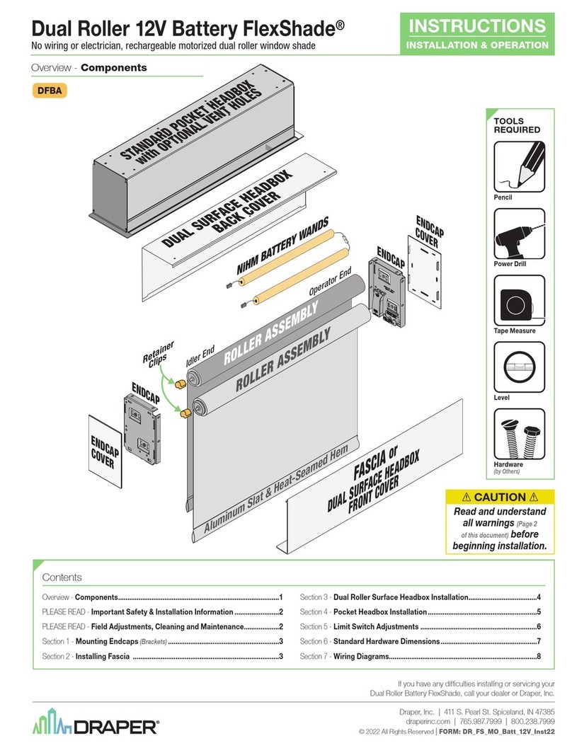 Draper FlexShade instructions