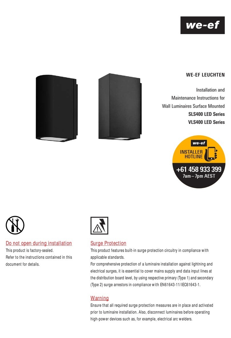 WE-EF SLS400 LED Series Installation and maintenance instructions