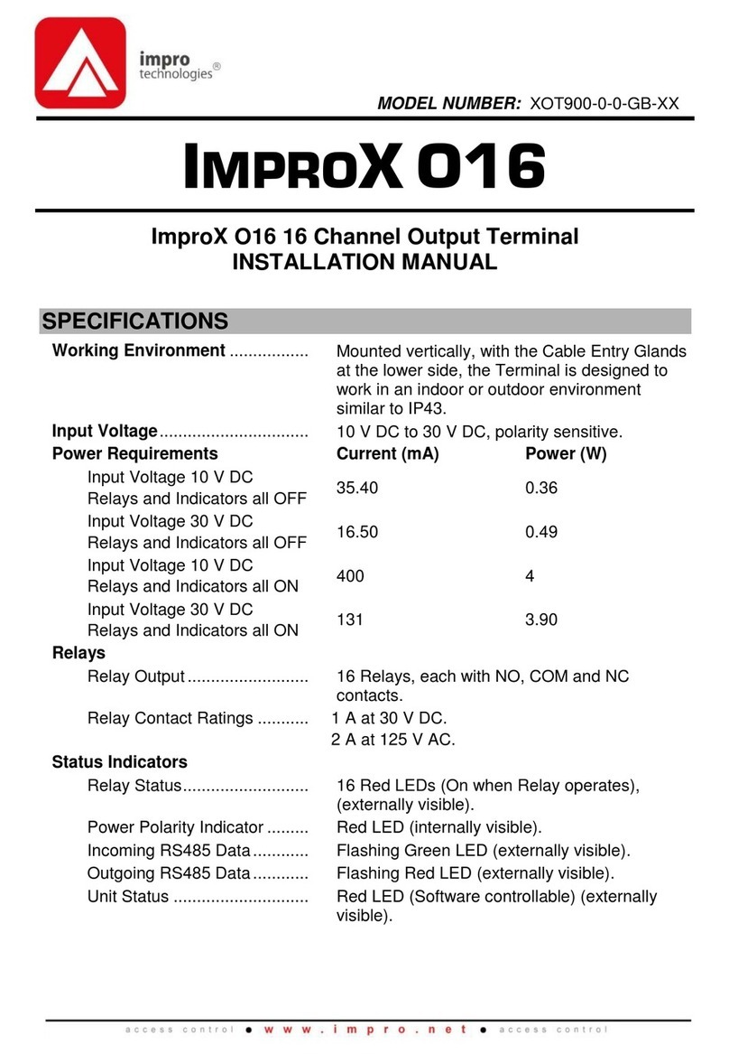 impro technologies IMPROX O16 installation manual