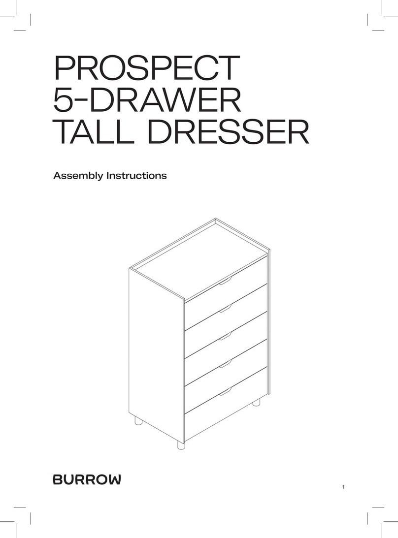 Burrow PROSPECT 5-DRAWER TALL DRESSER Assembly instructions