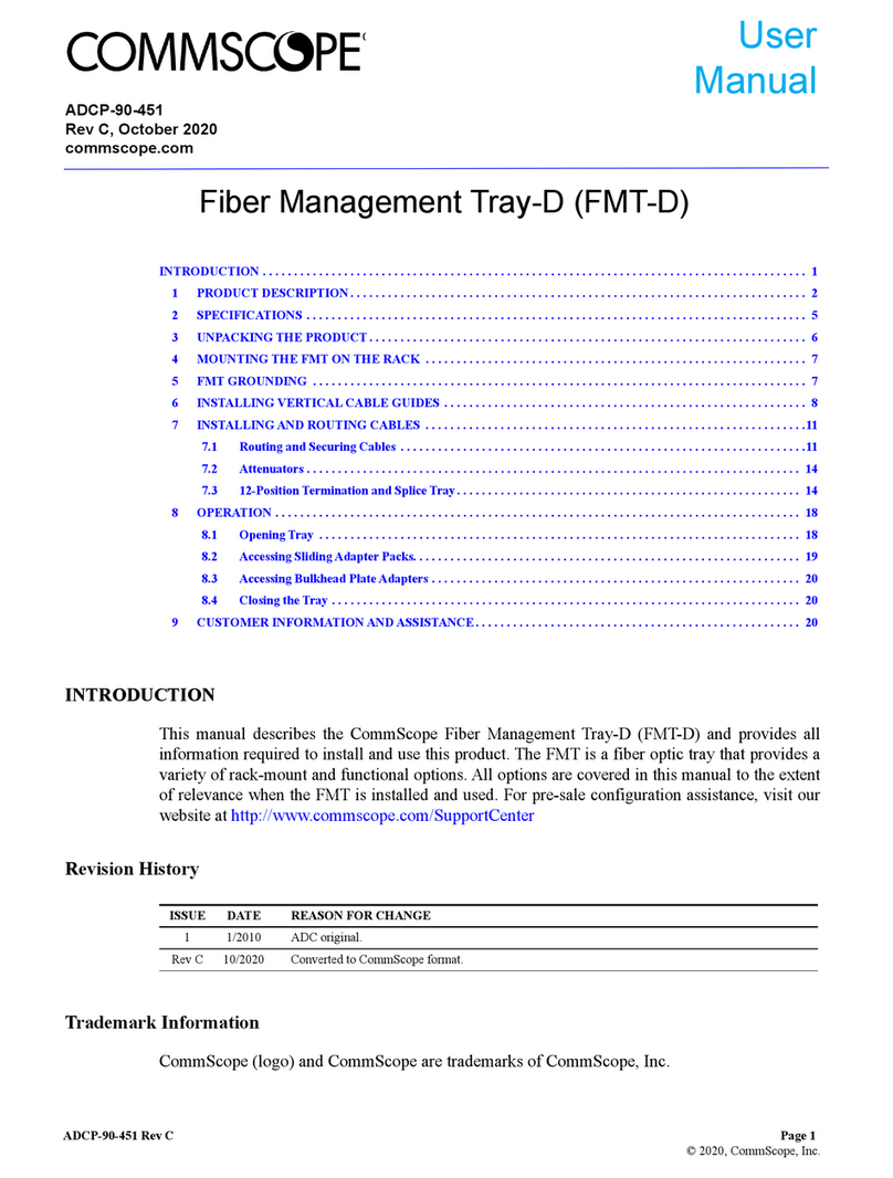 CommScope FMT-D User manual CommScope FMT-D User manual