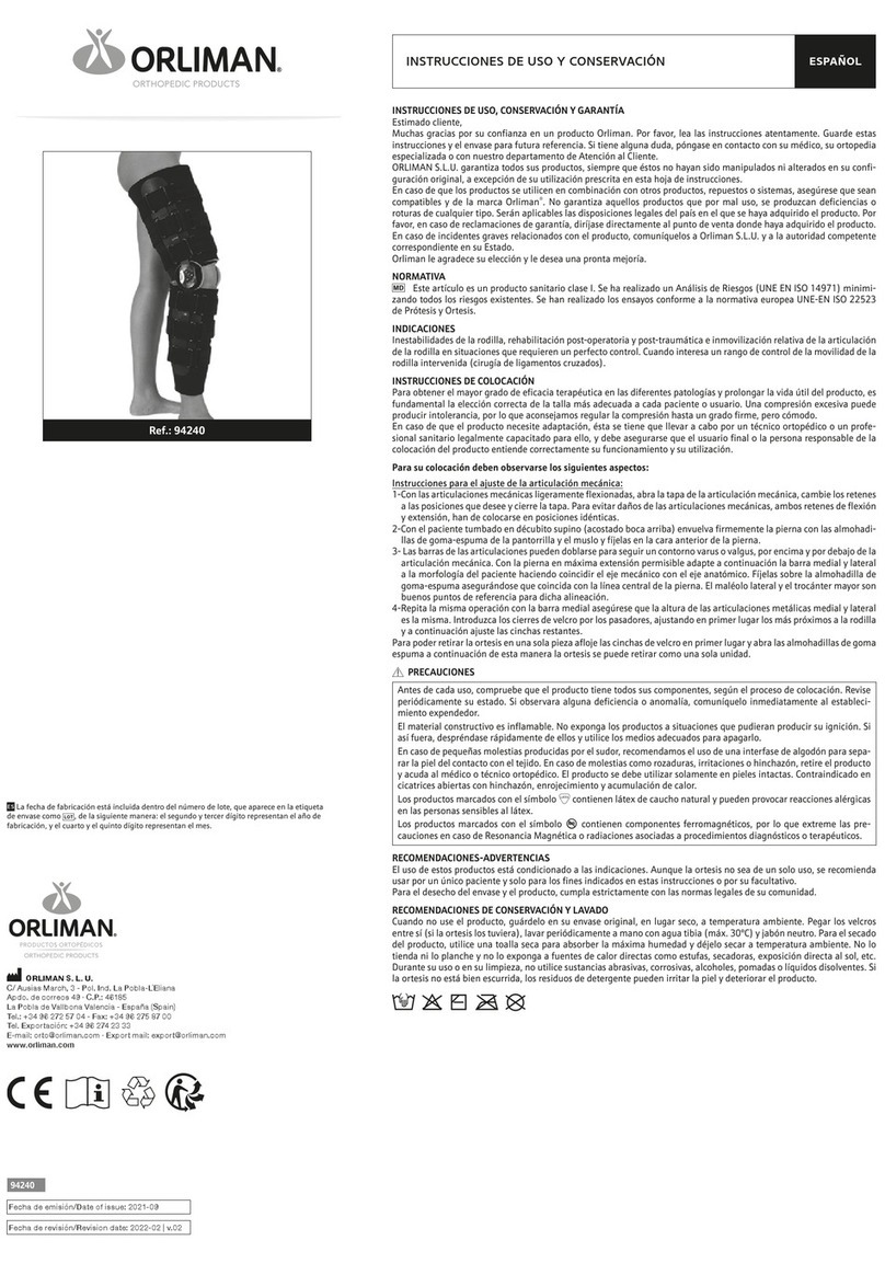 Orliman 94240 Operation instructions
