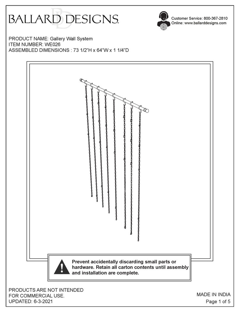 Ballard Designs WE026 User manual Ballard Designs WE026 User manual