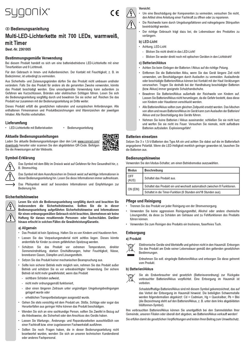 Sygonix 2361005 operating instructions