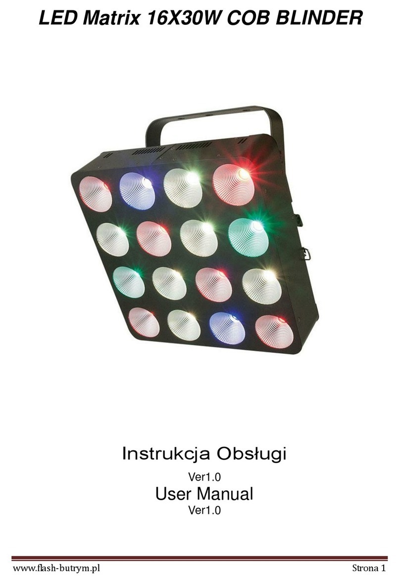 Flash butrym LED Matrix 16X30W COB BLINDER user manual Flash butrym LED Matrix 16X30W COB BLINDER user manual