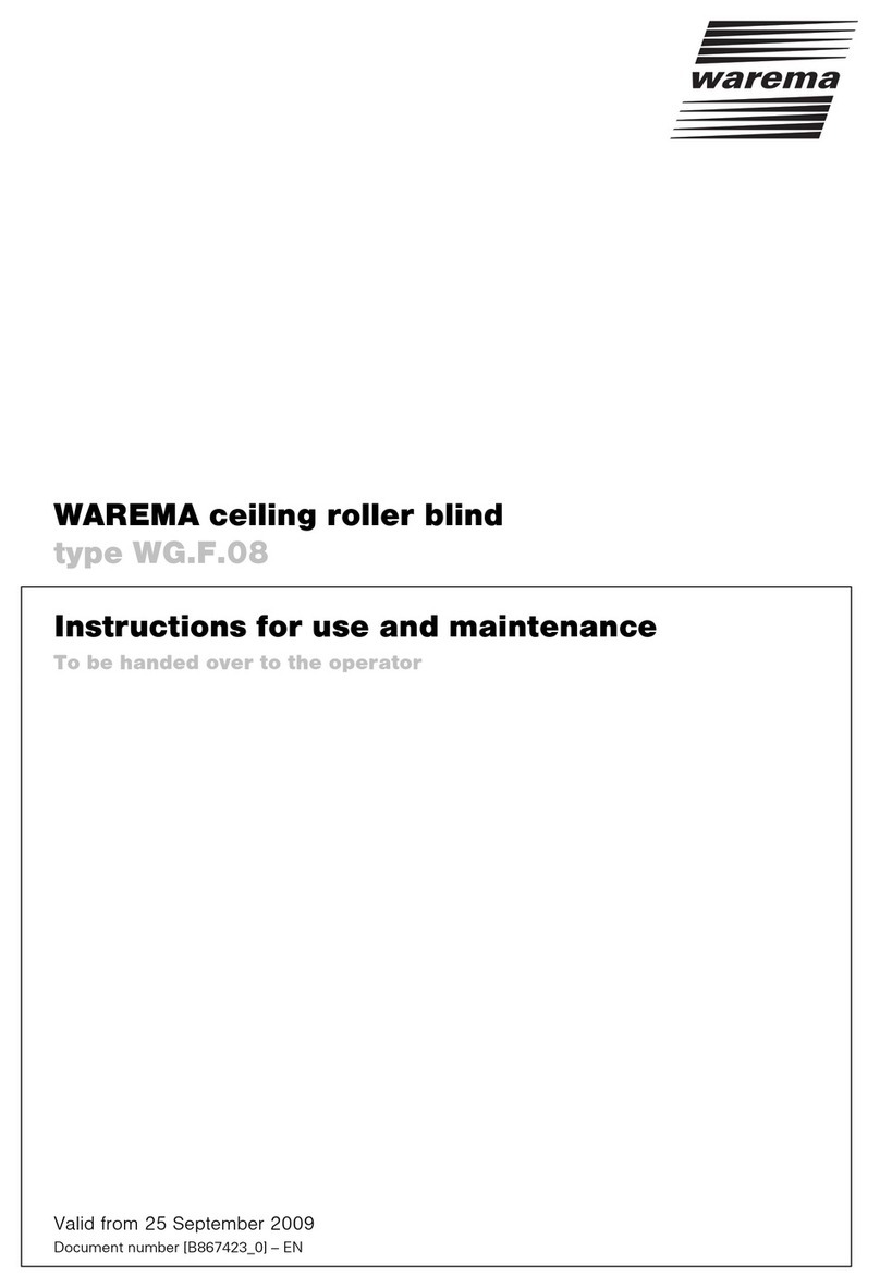 WAREMA WG.F.08 Instructions for use and maintenance