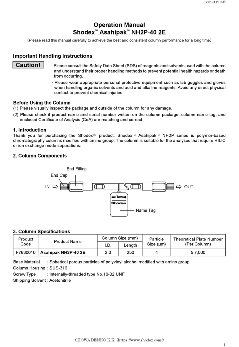 Shodex Asahipak NH2P-40 2E Operation manual