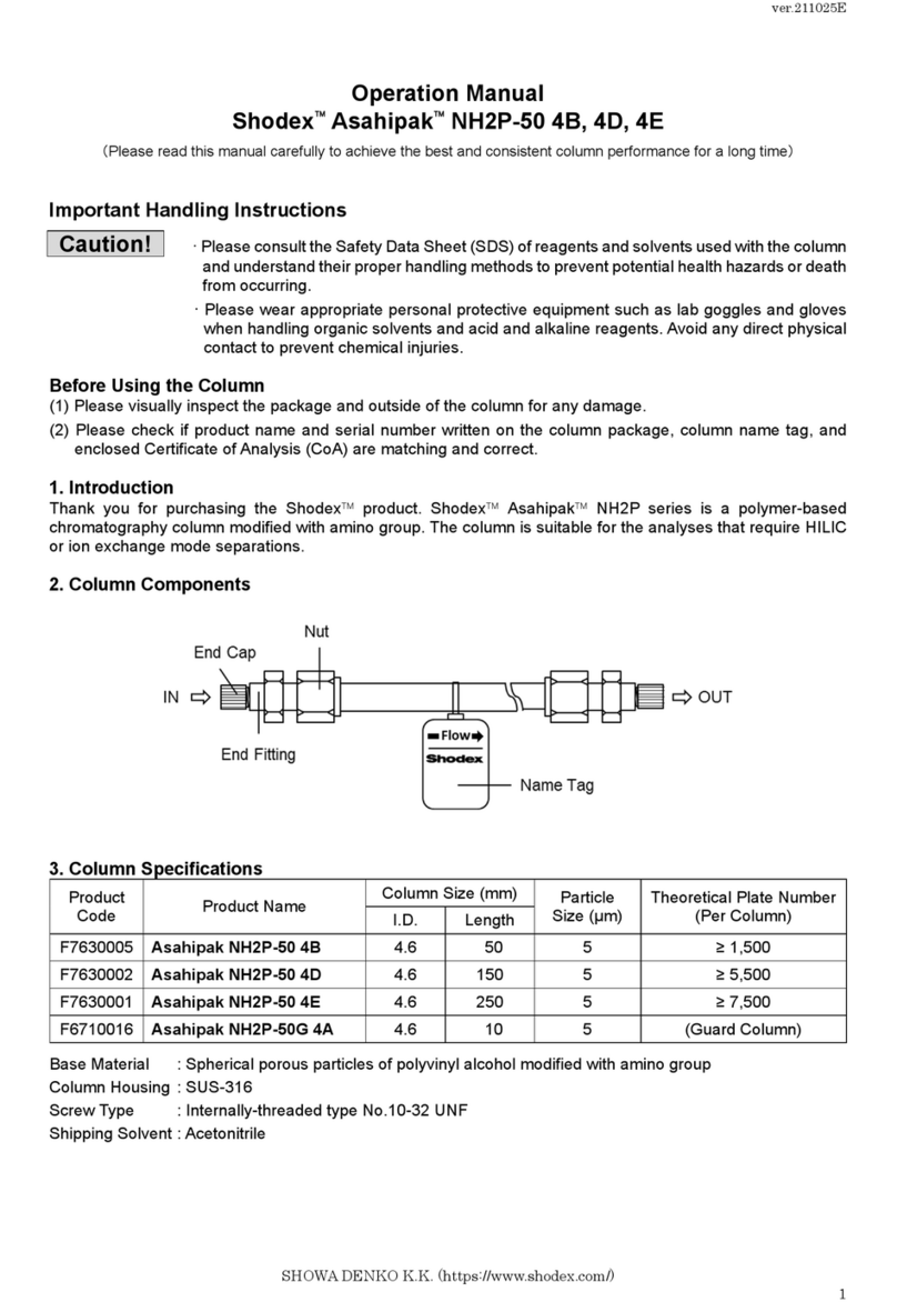 Shodex Asahipak NH2P-50 4B User manual