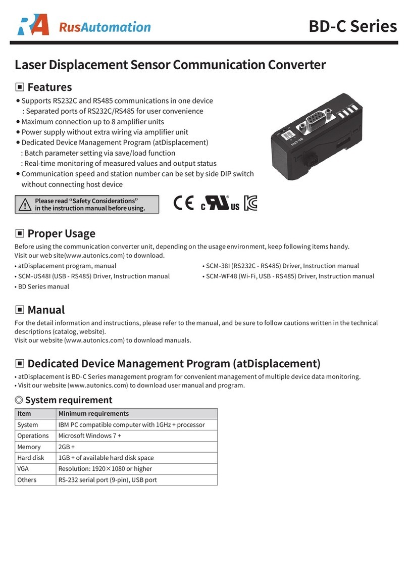 RA BD-C Series quick start guide