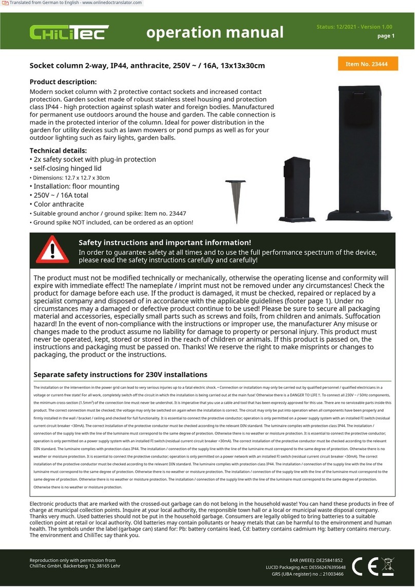 ChiliTec IP44 Operation manual