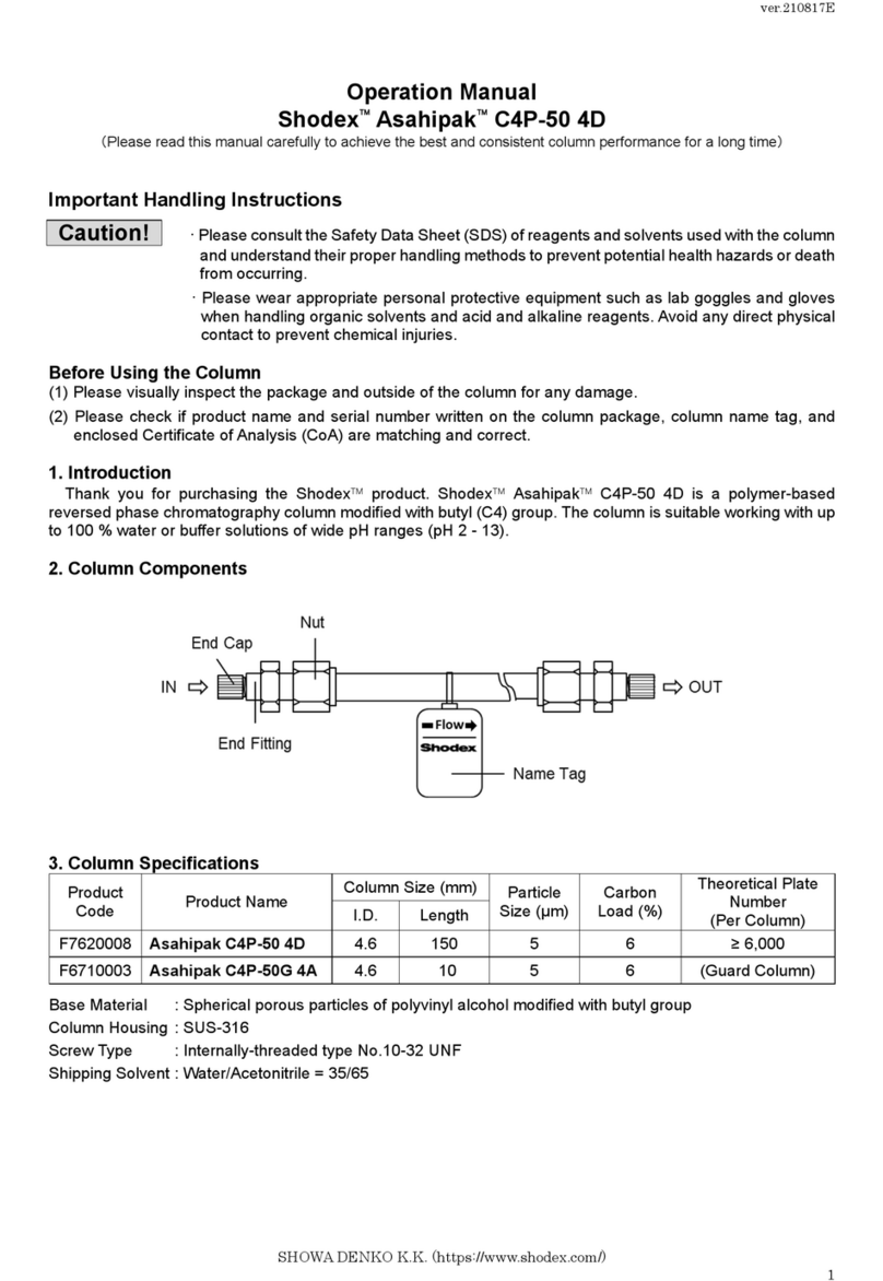 Shodex Asahipak C4P-50 4D User manual