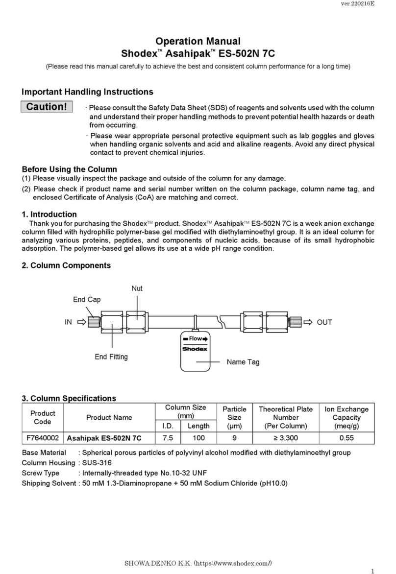 Shodex Asahipak ES-502N 7C Operation manual