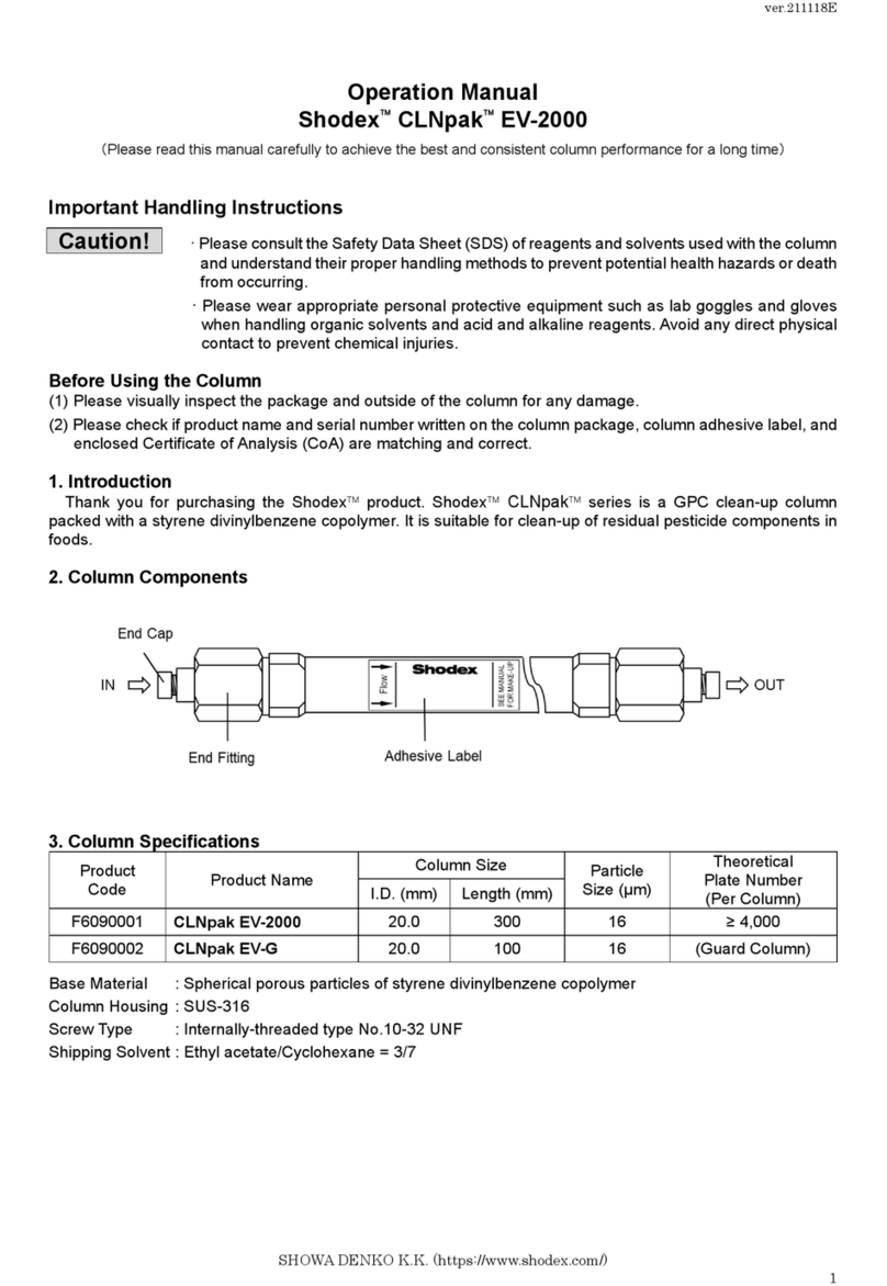 Shodex CLNpak EV-2000 Operation manual