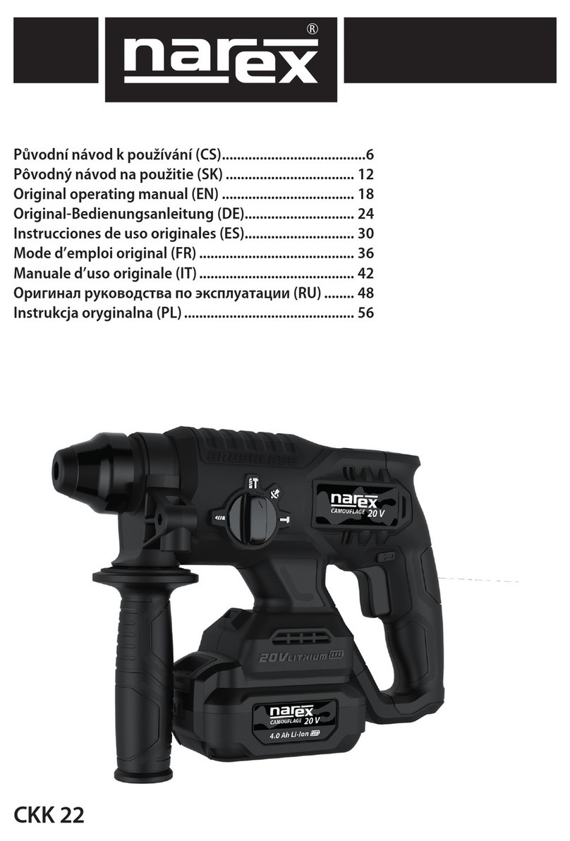 Narex CKK 22 Installation instructions