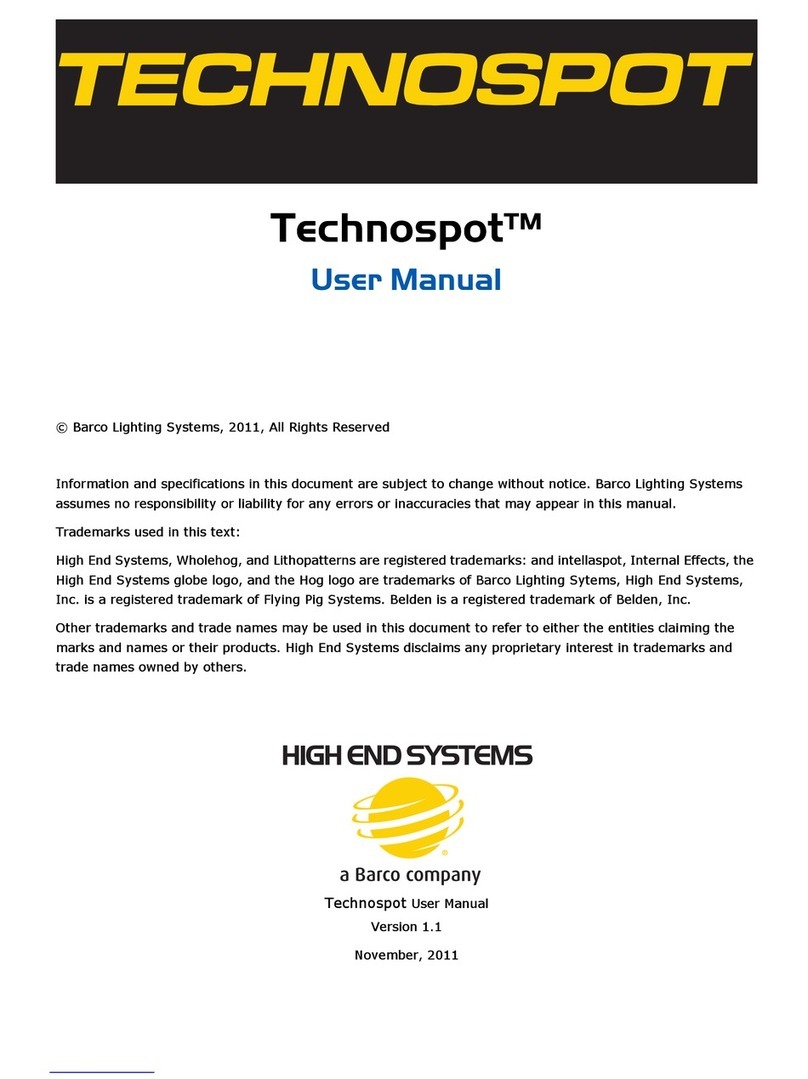 Barco Technospot User manual