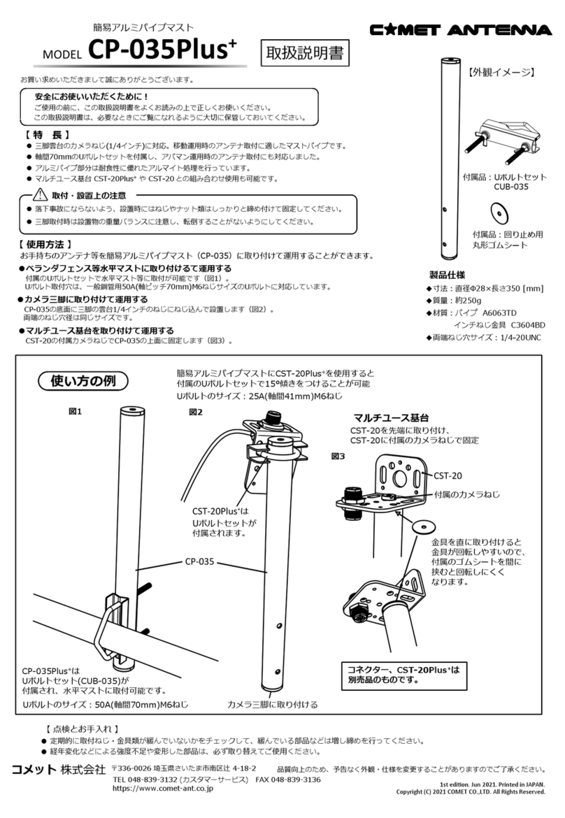 Comet Antenna CP-035Plus instruction manual